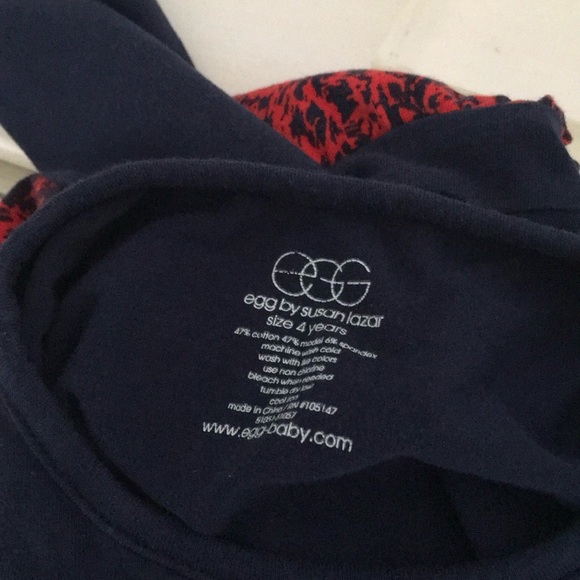 Traditional-Simple Egg Girls Navy Blue/Red School Casual Dress Size 6 - Picture 5 of 6